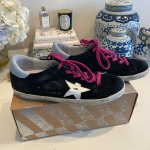 Golden Goose Superstar Black Suede Size 40